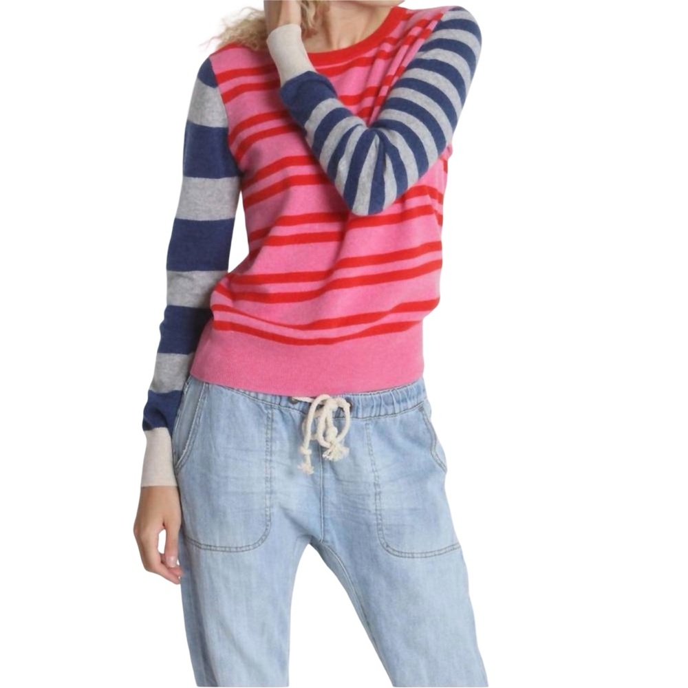 Label + Thread Striped Jessie Cashmere Sweater